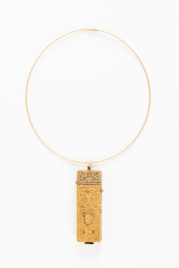 UNIQUE PENDANT WITH AN EXCEPTIONALLY DECORATED LOUIS XIV SEWING CASE&nbsp;, &nbsp;