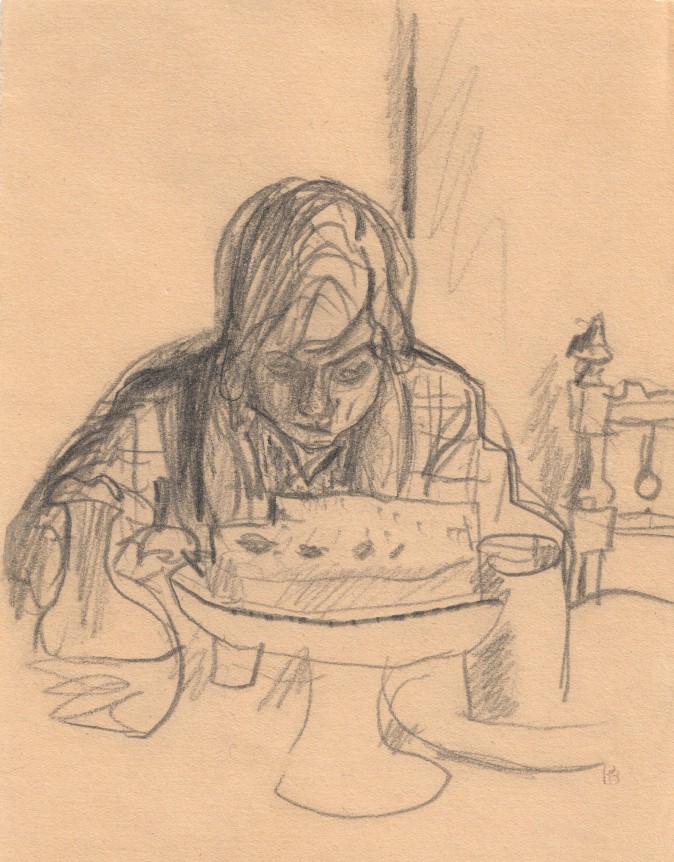 Study for the print "La Coupe et Ie Compotier" (The Goblet and the Fruit Dish), 1925    Pencil on paper  6 5/16 x 4 7/8 inches   Stamped lower right