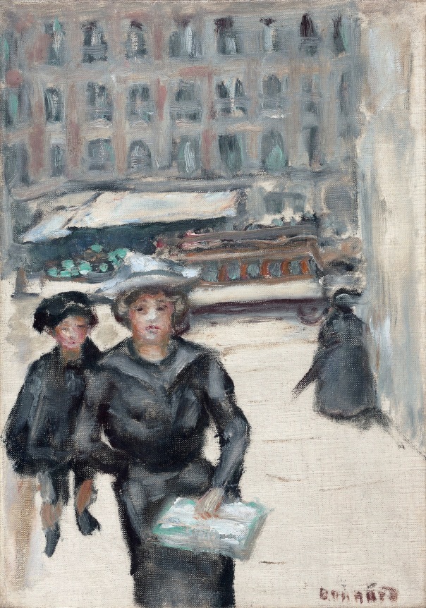Pierre Bonnard, The Little Street or Boulevard des Batignolles, c. 1903,  Oil on canvas 12 1⁄8 × 8 ½ inches