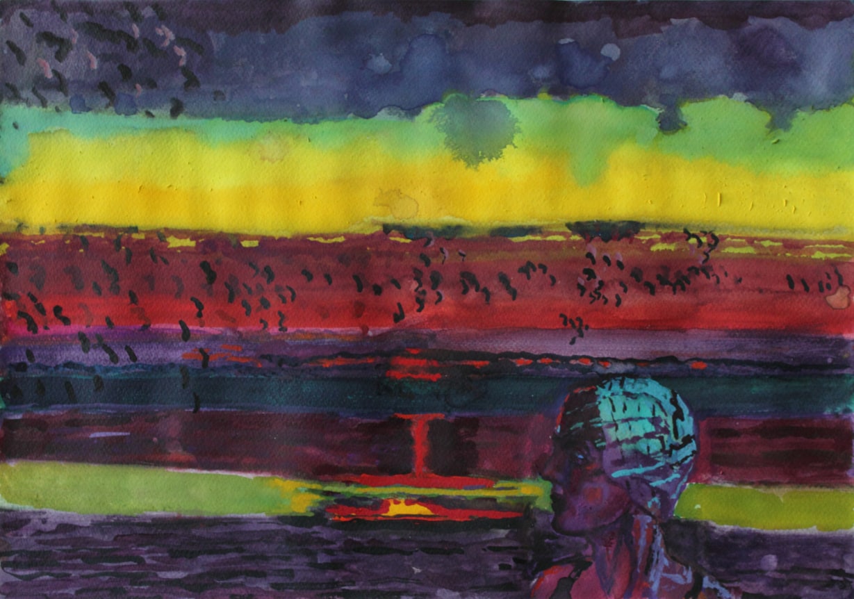 Graham Nickson Bather, 2000 Watercolor on paper 13.5 x 19 inches