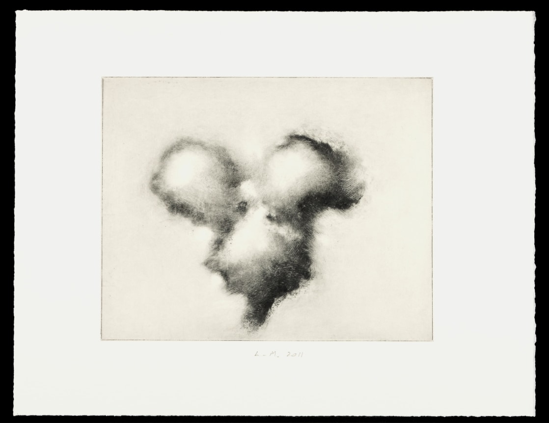 Lino Mannocci, Three Clouds II, 2011    Monotype 9 7/8 x 12 1/4 inches
