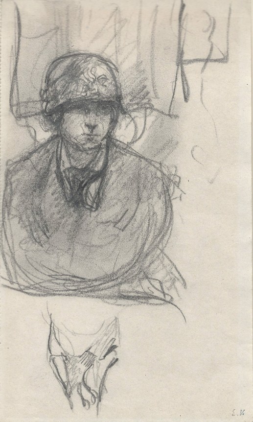 Woman in a Cloche Hat, c. 1920 (Femme au chapeau cloche) Pencil on paper 8¼ × 4 7/8 inches