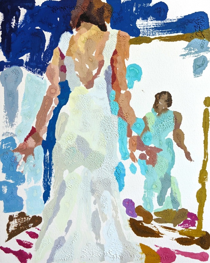 Bride I, 2019    Oil on oil paper 12 x 9 inches