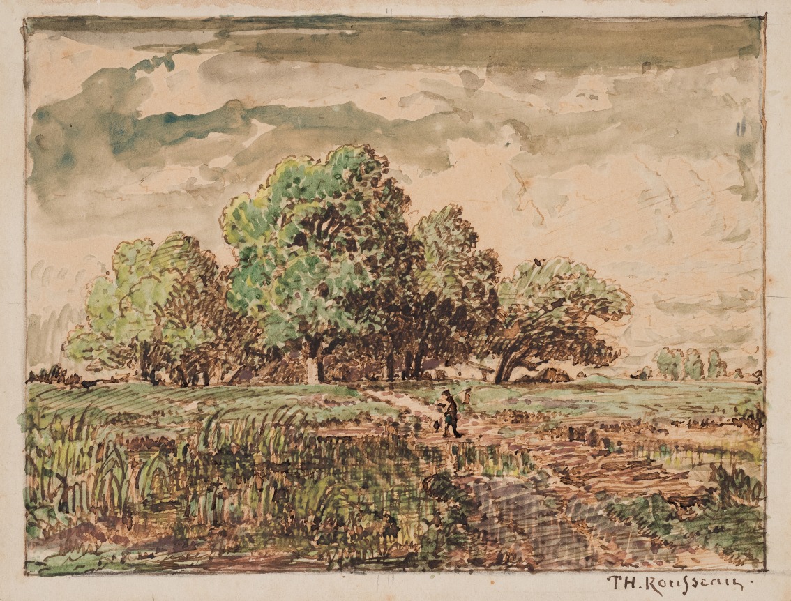 Theodore Rousseau Cottages under the Trees, c. 1842