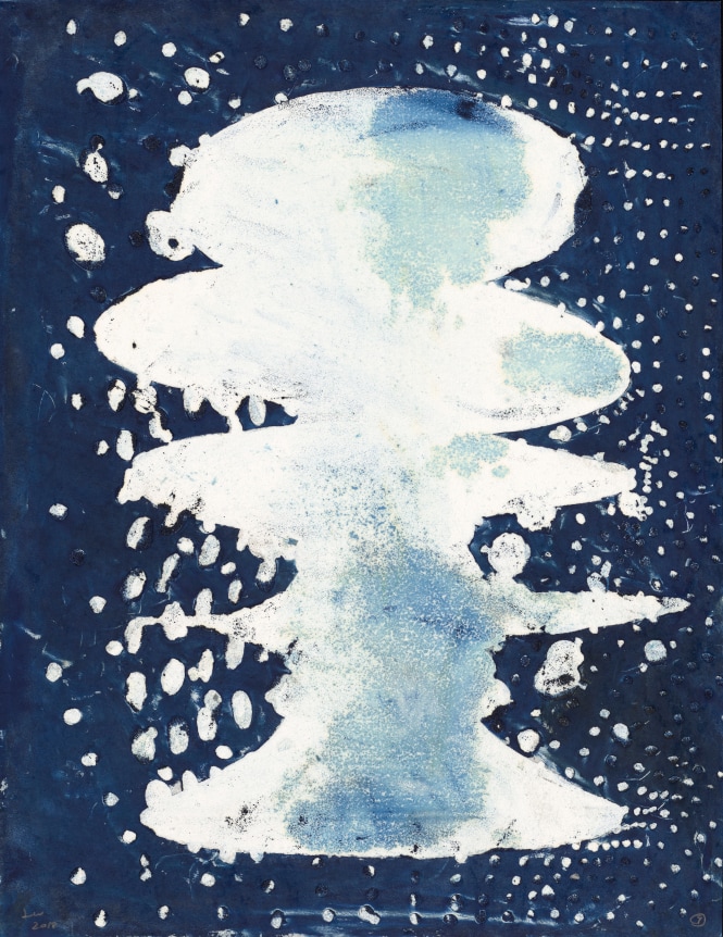 Terry Winters. Ghost #9, 2018. Monoprint with engraving and embossment on Twinrocker handmade paper. 30 3/8 x 23 inches