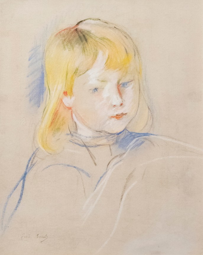 Berthe Morisot Tete d&#039;enfant blond, c. 1891
