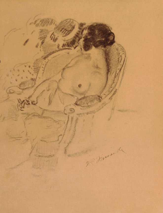 Woman Seated  Charcoal on paper 10 1/2 × 8 1/2 inches