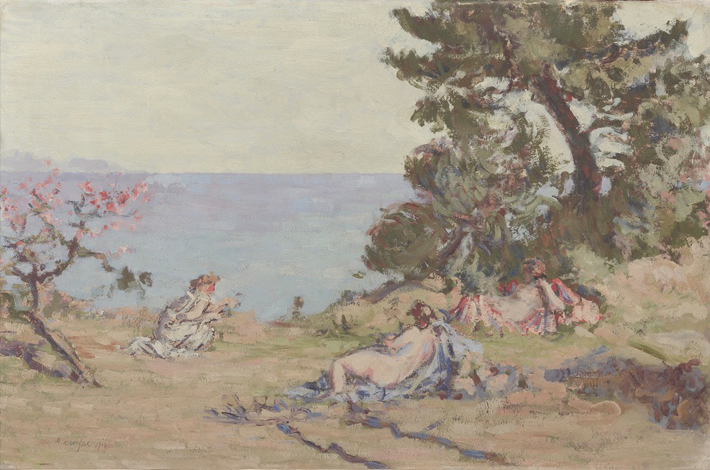 Ker Xavier Roussel  The Beach at Graniers, 1904  Oil on board