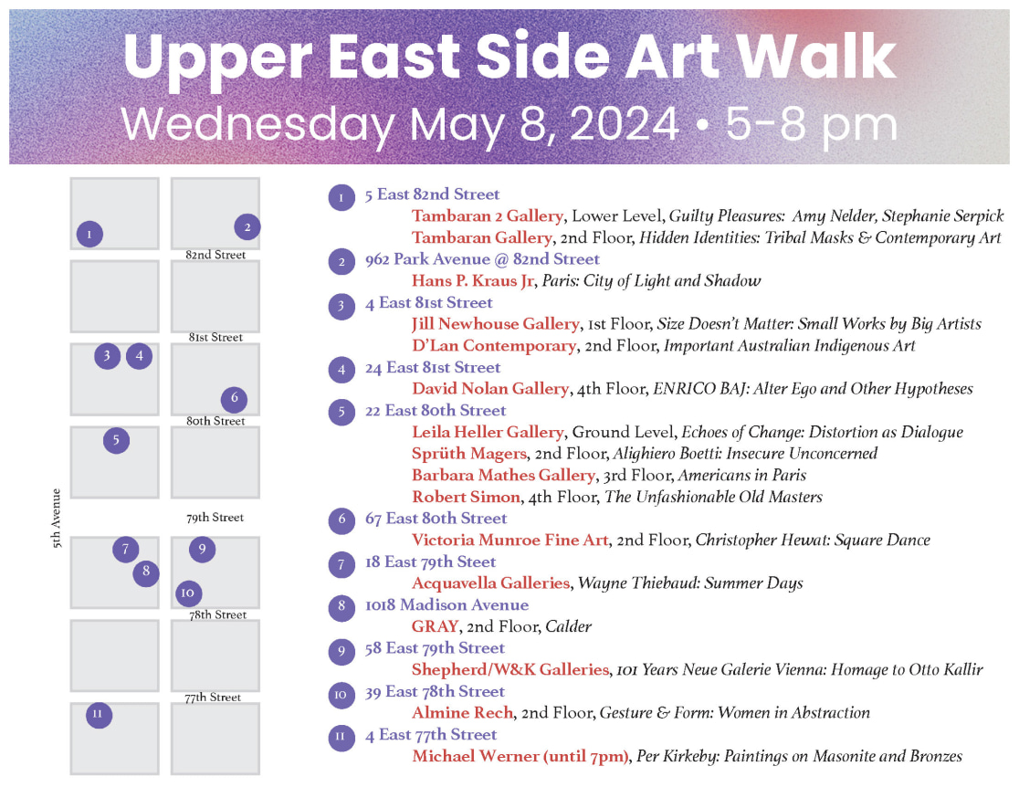 Map of art galleries