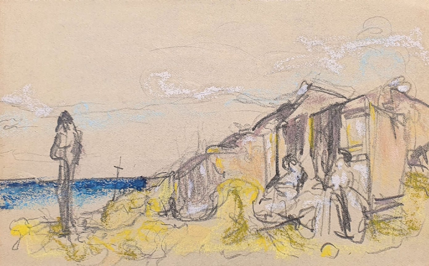Edouard Vuillard, Bathing Huts on the Beach in Normandy, c. 1902