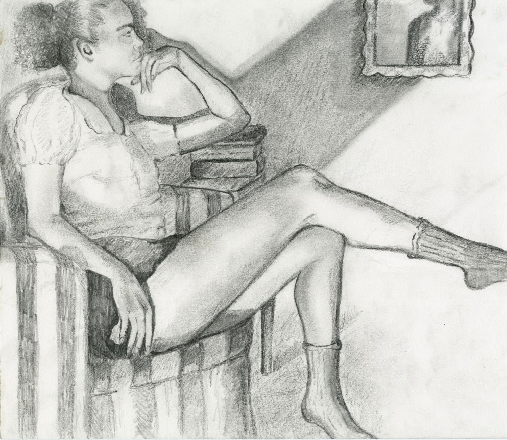 Mira study, 2024    Pencil on paper 11 x 14 inches