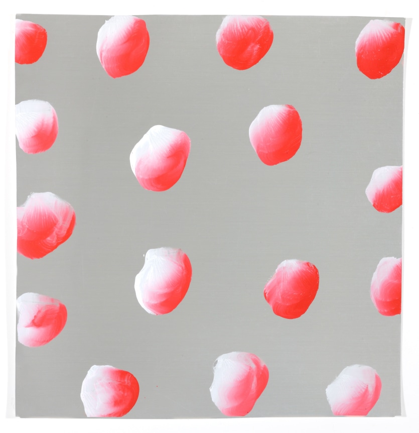 Wendy Mark, Mirror Poppies 2, 2014  Gesso and ground pigment on mirror paper