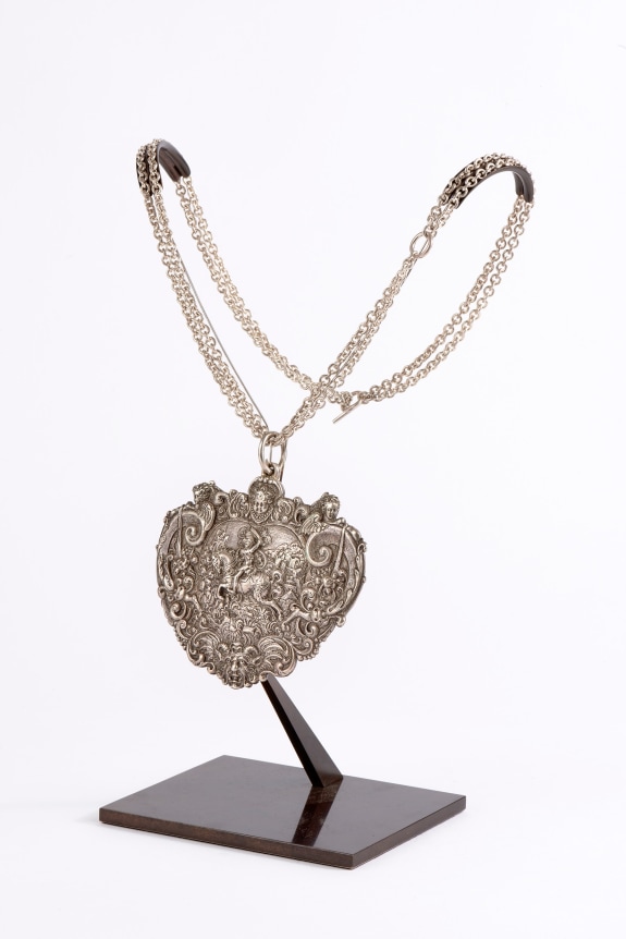 UNIQUE NECKLACE WITH A NEO-RENAISSANCE PLAQUETTE AFTER A MODEL FROM THE ECOLE OF FONTAINEBLEAU, &nbsp;