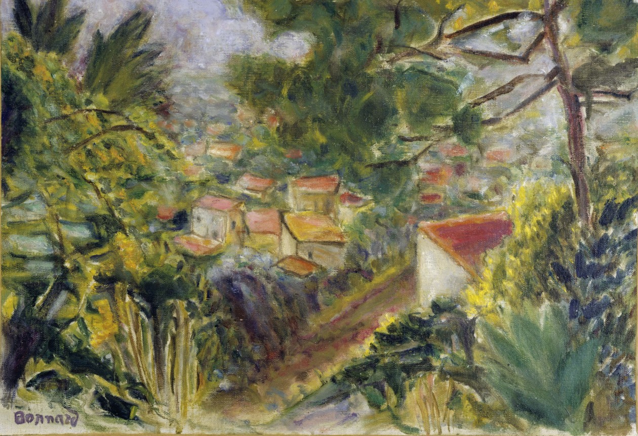 Pierre Bonnard, Le Cannet, 1941,  Oil on canvas, 14 1/8 × 20½ inches
