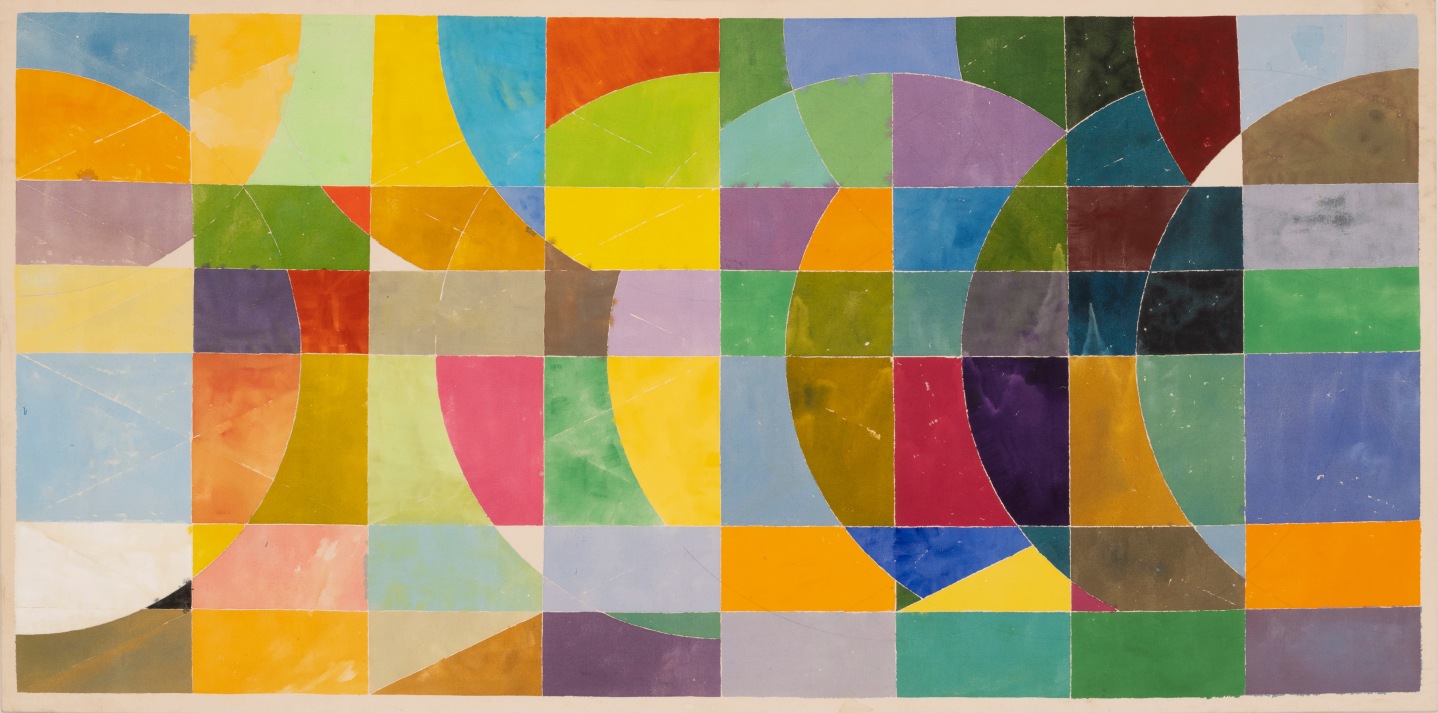 Rolling Through, 1968, Acrylic on unprimed canvas