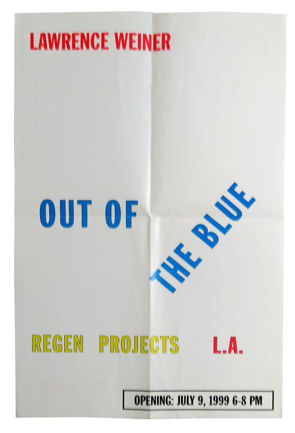 Lawrence Weiner, exhibition flyer, Alternate Projects