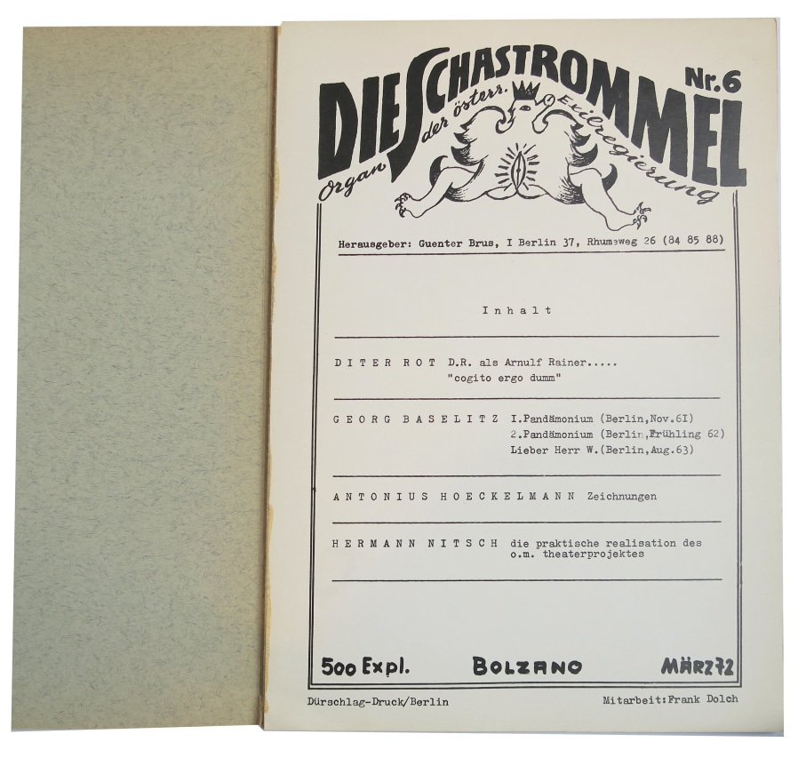 Günter Brus, Die Schastrommel No. 6, Alternate Projects