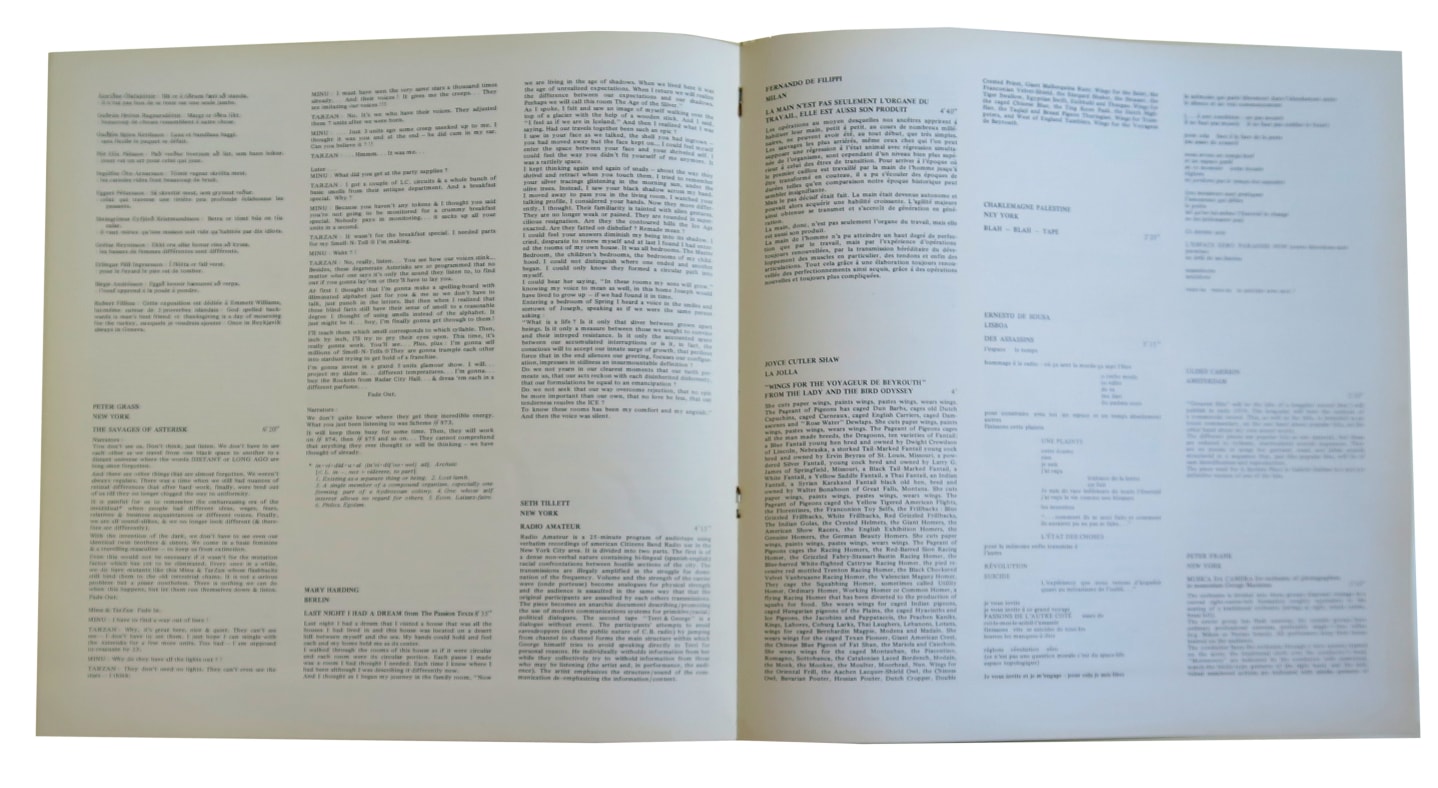 Un espace parlé = A spoken space : 47 propositions : Messageries associées, Alternate Projects