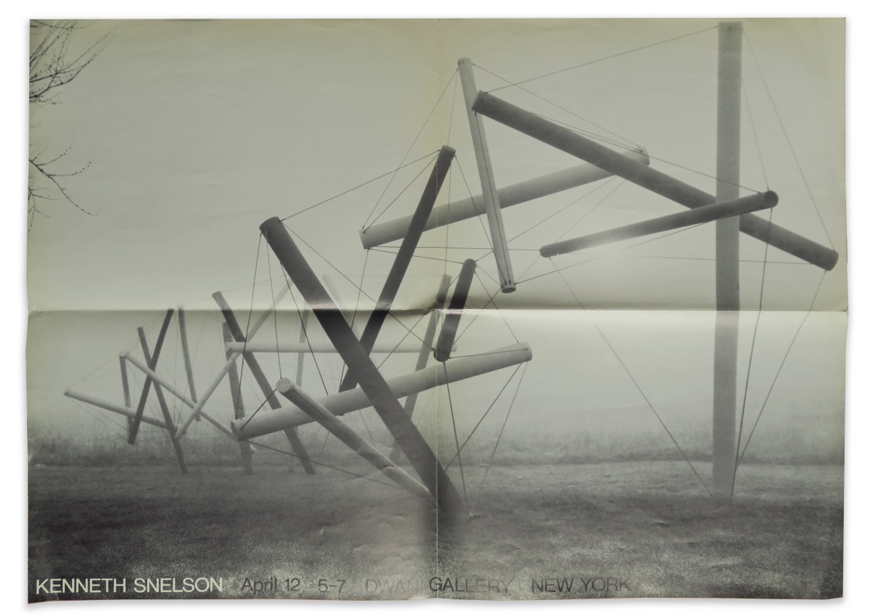 Kenneth Snelson Dwan Gallery exhibition poster