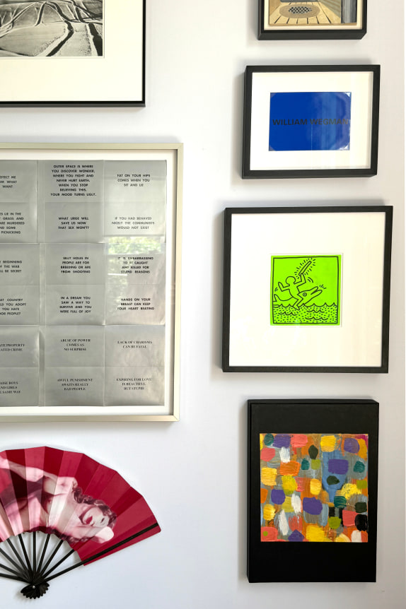 Installation shot with one of the editions.