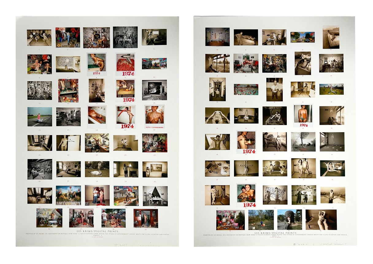 Les Krims Digital Prints Sheet 1 and Sheet 2, Alternate Projects