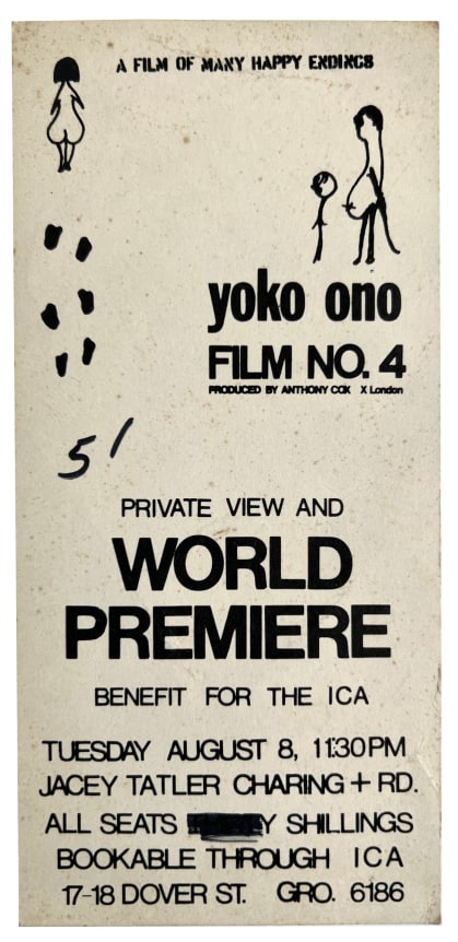 Yoko Ono (1933-) Film No. 4. A Film of Many Happy Endings, Alternate Projects