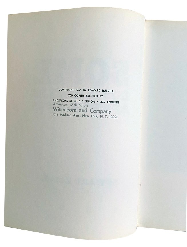 Ed Ruscha, Some Los Angeles Apartments, Alternate Projects