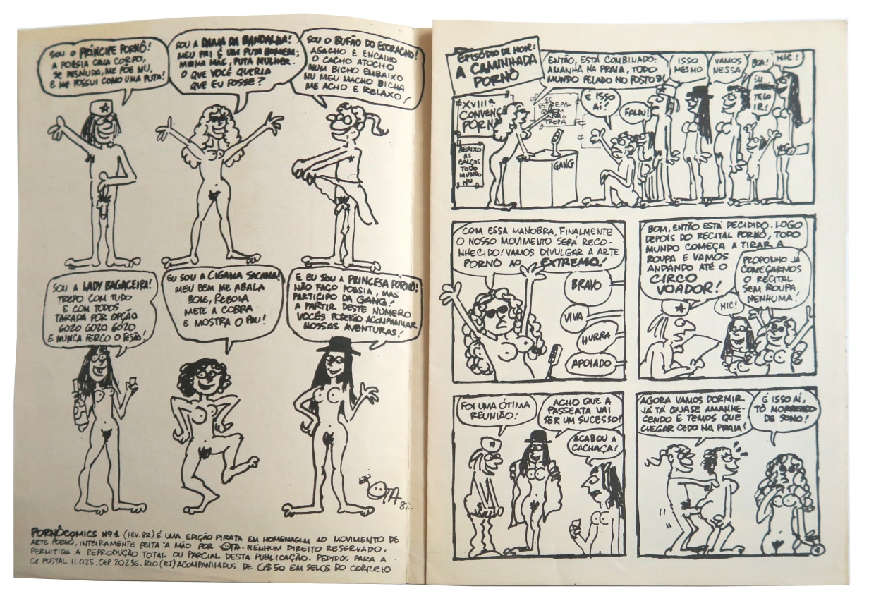 On the left side of the above page, the first five speak balloons spell out a poem.