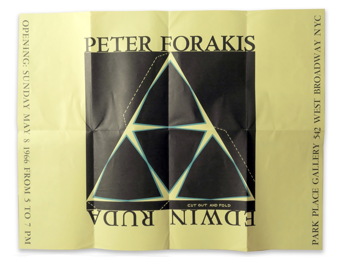 Peter Forakis Edwin Ruda Park Place Gallery Exhibition Poster,