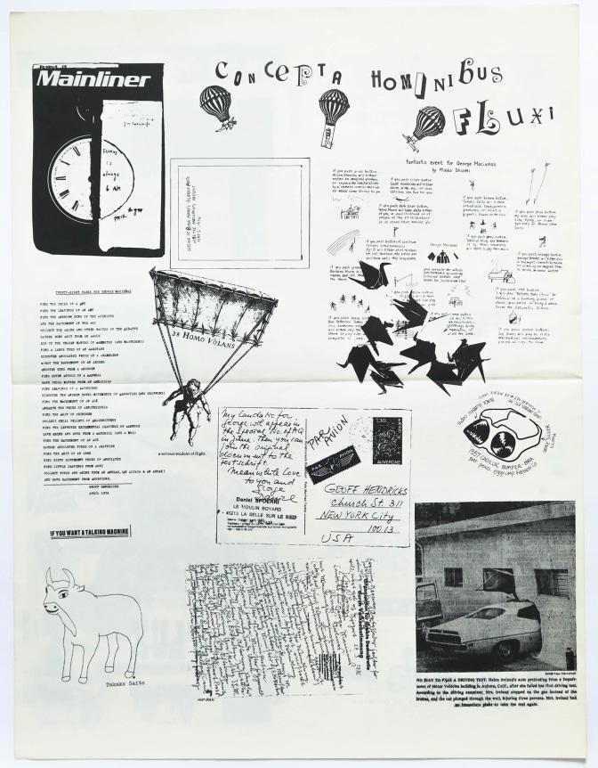 FLUXUS maciuNAS V TRE FLUXUS laudatio ScriPTa pro GEoRge. Fluxus newspaper No. 10