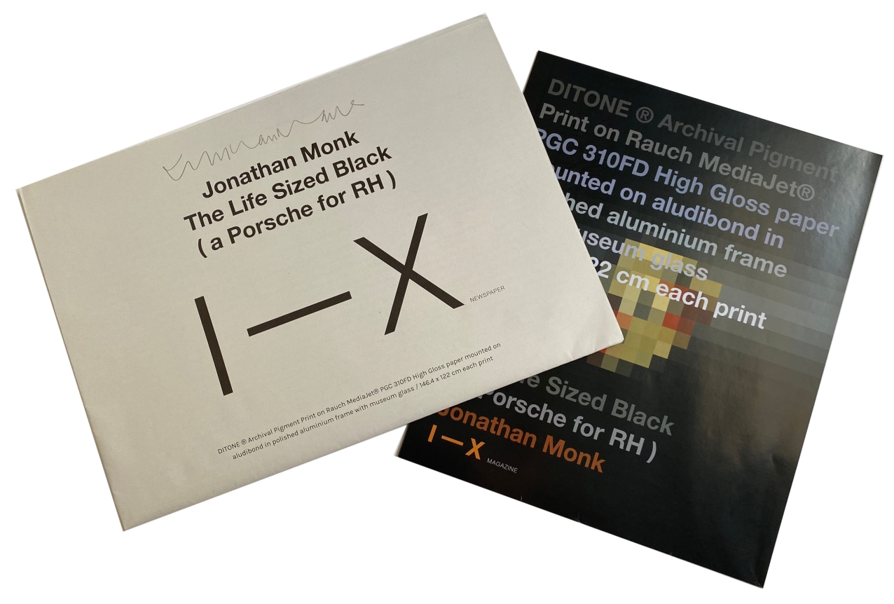 Jonathan Monk, The Life Sized Black (a Porsche for RH) I-X Newspaper, Alternate Projects