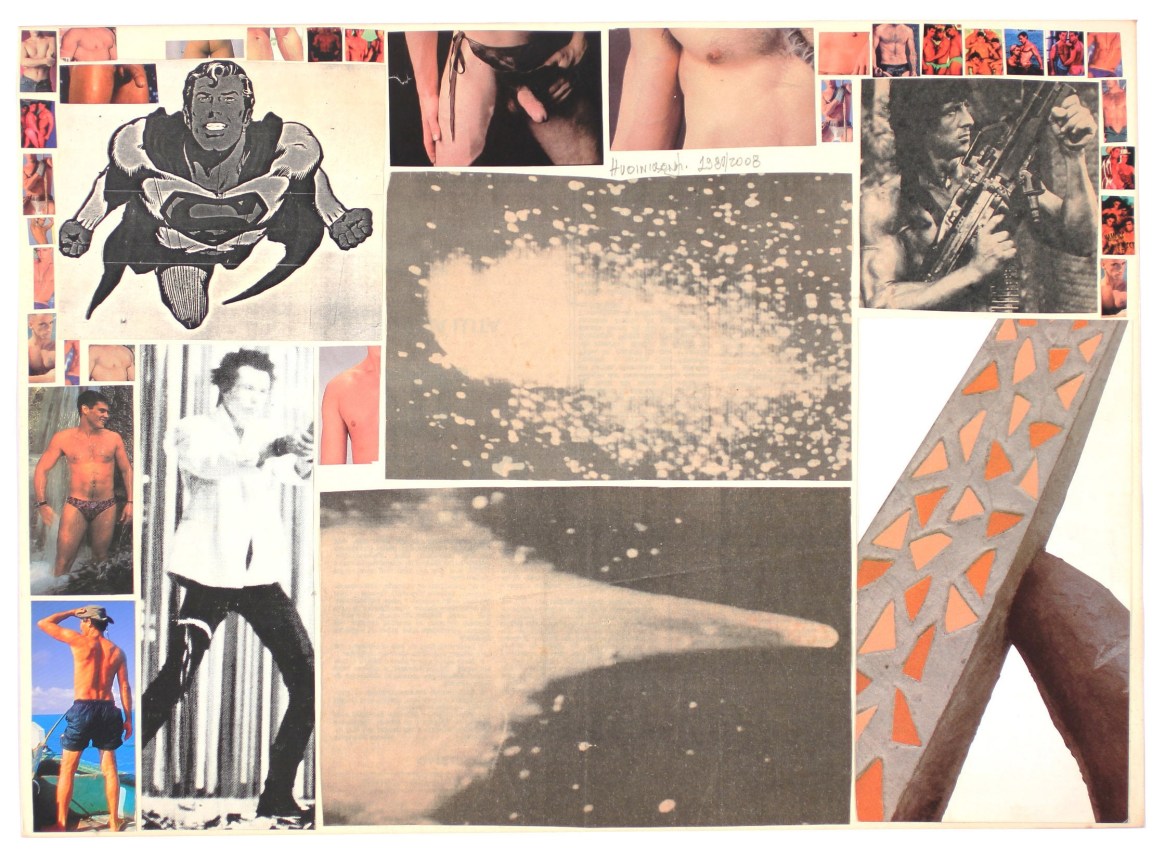 Hudinilson Jr. Untitled, 1980/2008 UNIQUE double sided collage on paper, SIGNED