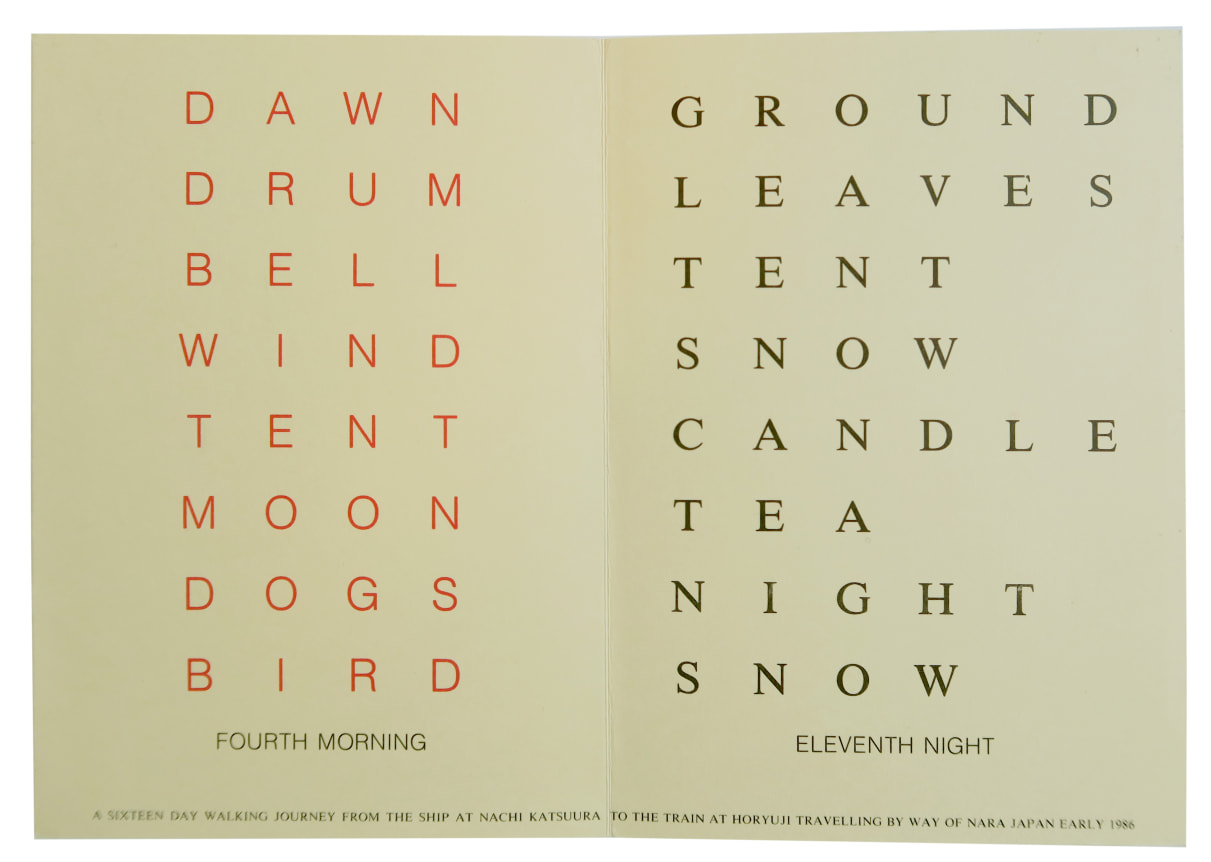 Hamish Fulton, 100 Walks, Alternate Projects