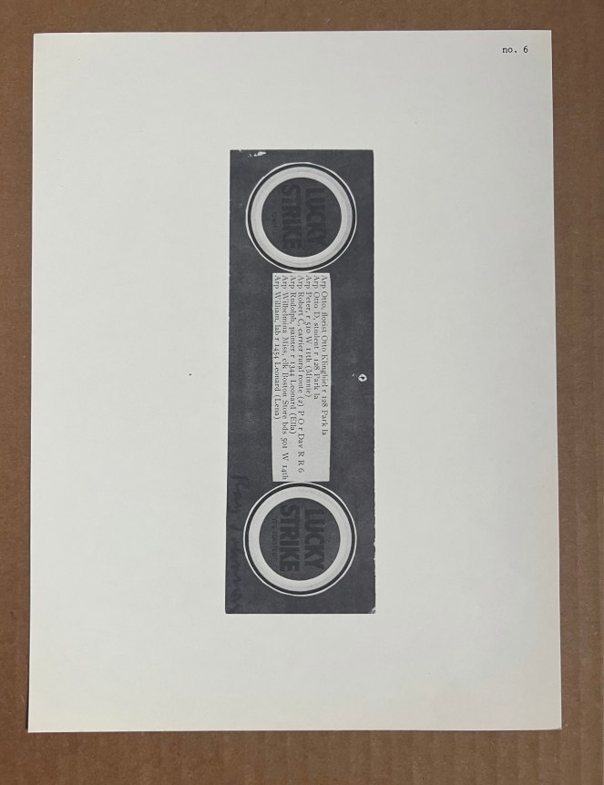 Ray Johnson, Correspondence: An Exhibition of the Letters of Ray Johnson, Alternate Projects