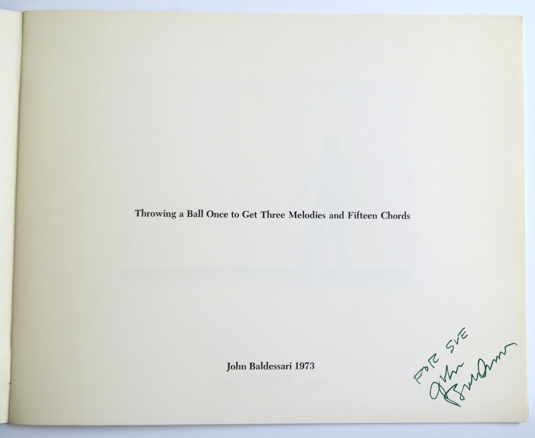 John Baldessari Throwing a Ball Once to Get Three Melodies and Fifteen Chords