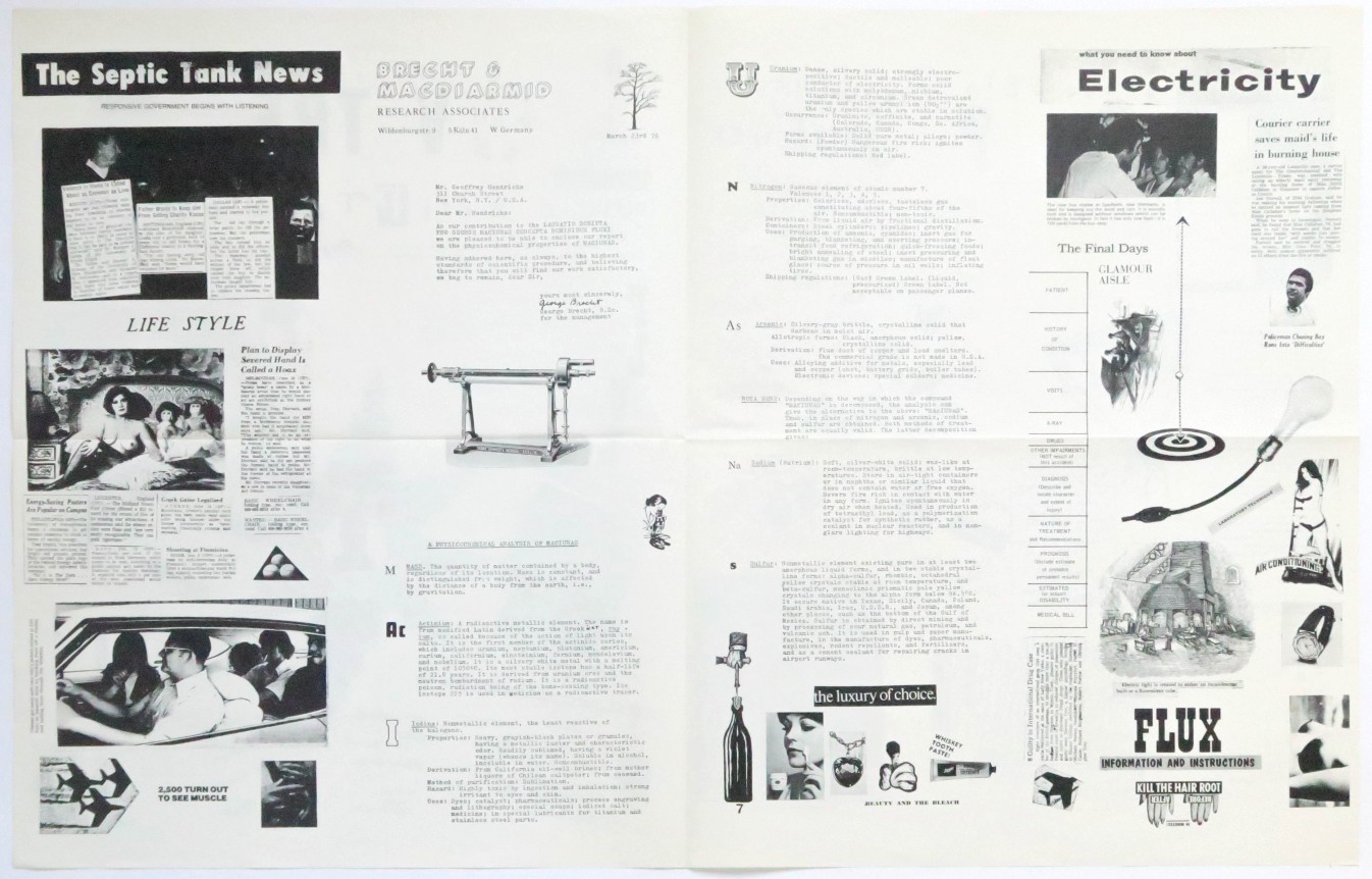 FLUXUS maciuNAS V TRE FLUXUS laudatio ScriPTa pro GEoRge. Fluxus newspaper No. 10
