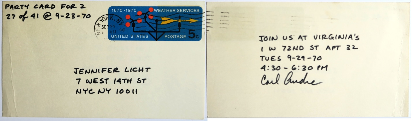 Carl Andre, Party Card for 2, Alternate Projects