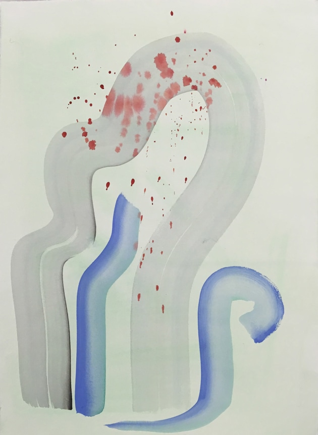 Compression Tights, 2018. Watercolor on paper mounted to dibond, 29 1/4 x 21 1/2 inches (74.3 x 54.6 cm).
