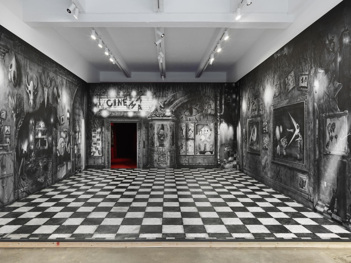 Alexandre Singh, A Gentle Horror. Installation view, 2019. Metro Pictures, New York.
