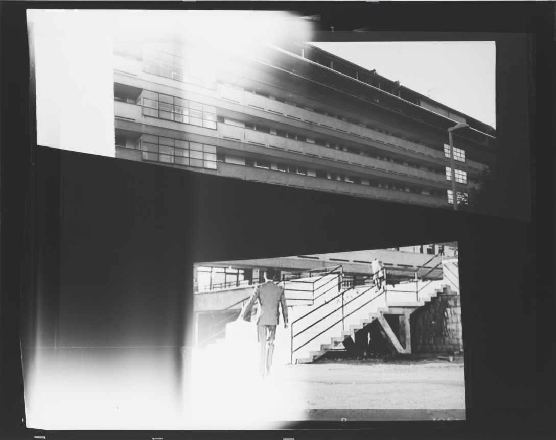 Recalling Frames, 2010. Black & white photograph, 42 1/2 x 53 1/2 inches (108 x 135.9 cm)., 