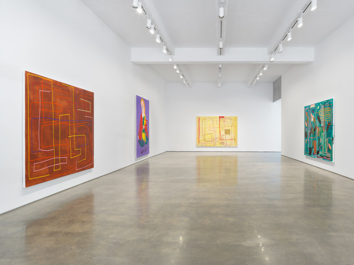 André Butzer. Installation view, 2019. Metro Pictures, New York.