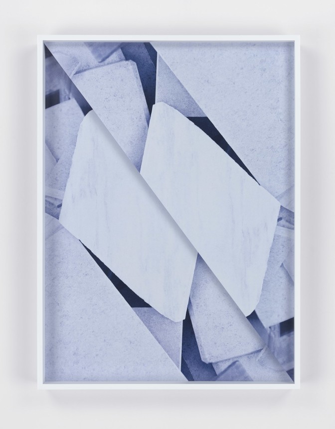 Second Chance, 2015. 2 Digital C-prints, on mounted on aluminum, triangle on dibond, 24 x 17 3/4 inches (61 x 45.1 cm).