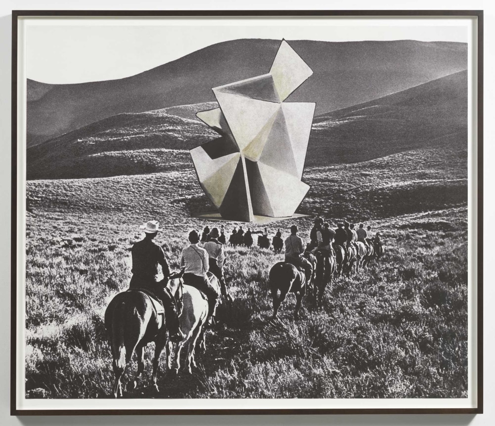 Retired Form, 2010. Silkscreen and paint on paper, Image 41 1/4 x 49 1/4 inches (104.8 x 125.1 cm), Frame 44 1/2 x 52 1/2 inches (113 x 133.4 cm).