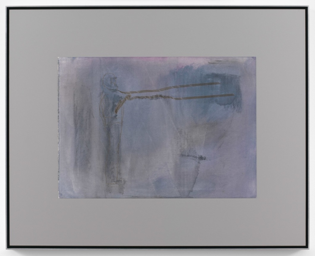 Alterity Line, 2003-2017. Oil paint on canvas mounted to dibond with laser etching, Dibond 19 9/16 x 24 7/16 inches (49.7 x 62.1 cm), Frame 20 1/4 x 25 inches (51.4 x 63.5 cm).