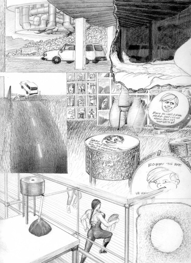 Dream Drawing (In Michigan my nephew was talking...), 1996.