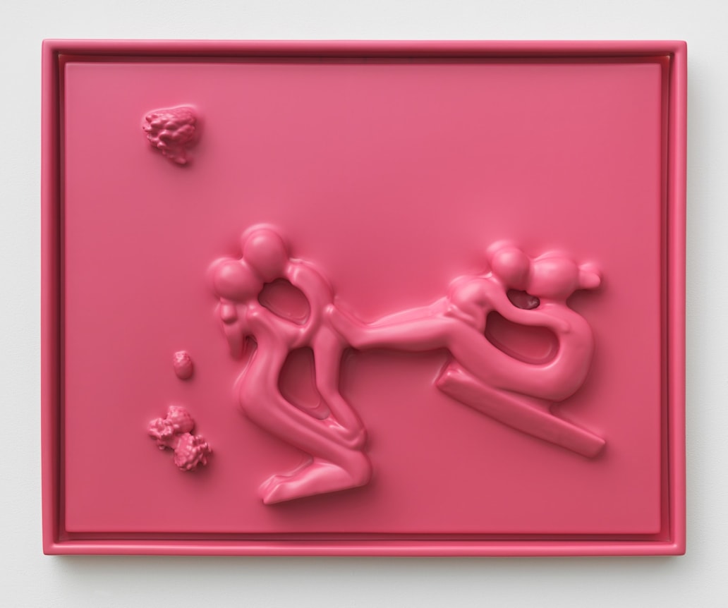 Silk, 2018. HDPE, Wood, 22 3/8 x 28 x 3 inches (56.8 x 71.1 x 7.6 cm).