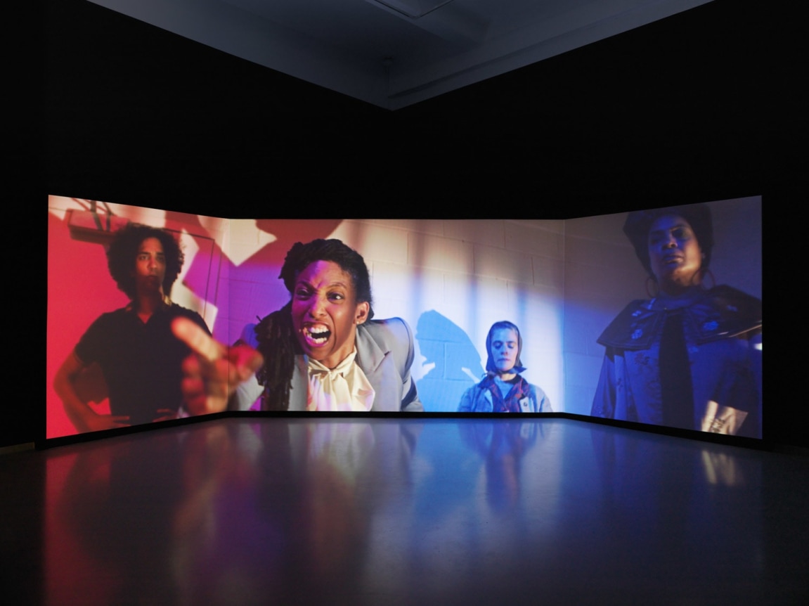 The Startled Faction (a sensitivity training), 2018. Anamorphic video, color/sound, 34 minutes.