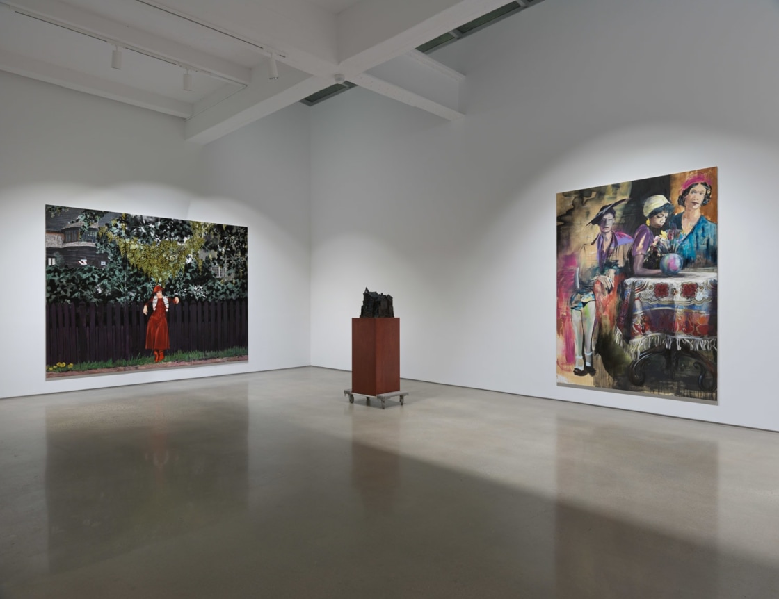 Paulina Olowska, "Wisteria, Mysteria, Hysteria." Installation view, 2016. Metro Pictures, New York.