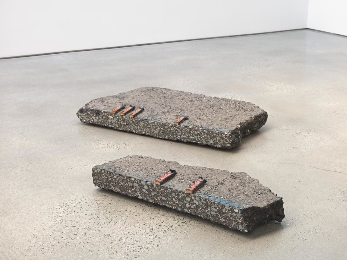 Mars, 2018. Two asphalt blocks and 6 Mars bars,