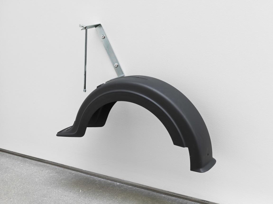 Kotfluegel (Fender), 2018. HDPE, Galvanized steel, 16 x 24 x 7 inches (40.6 x 61 x 17.8 cm).